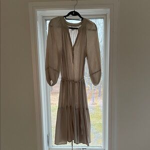 Velvet cotton gauze dress